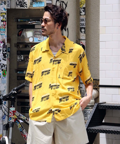 DC SHOES（ディーシーシューズ）の「21 ALLOVER SS SHIRT/DC総柄半袖シャツ（シャツ/ブラウス・メンズ・ブラック系その他/ブラック×ゴールド/マスタード/ブラック・X-LARGE/LARGE/MEDIUM）」の9枚目の写真