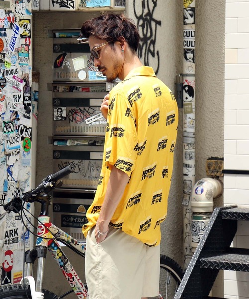 DC SHOES（ディーシーシューズ）の「21 ALLOVER SS SHIRT/DC総柄半袖シャツ（シャツ/ブラウス・メンズ・ブラック系その他/ブラック×ゴールド/マスタード/ブラック・X-LARGE/LARGE/MEDIUM）」の8枚目の写真