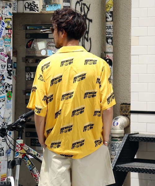 DC SHOES（ディーシーシューズ）の「21 ALLOVER SS SHIRT/DC総柄半袖シャツ（シャツ/ブラウス・メンズ・ブラック系その他/ブラック×ゴールド/マスタード/ブラック・X-LARGE/LARGE/MEDIUM）」の7枚目の写真