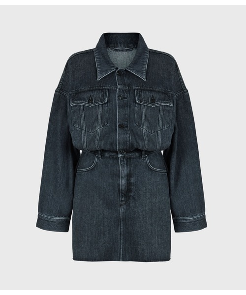 ALLSAINTS(オールセインツ)の「DAKOTA DENIM DRESS | DAKOTA デニム ドレス・ワンピース(ワンピース・レディース・ブラック・6/4/8/10)」の3枚目の写真