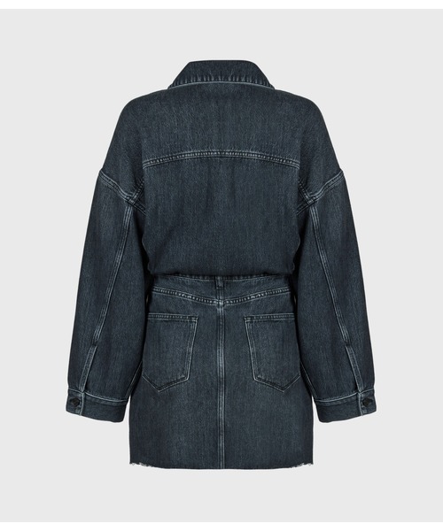 ALLSAINTS(オールセインツ)の「DAKOTA DENIM DRESS | DAKOTA デニム ドレス・ワンピース(ワンピース・レディース・ブラック・6/4/8/10)」の4枚目の写真