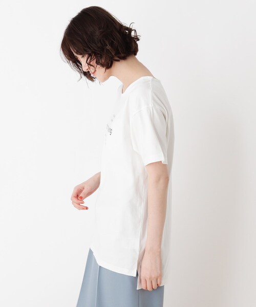 SHOO・LA・RUE（シューラルー）の「◆オトナロゴTシャツ（Tシャツ/カットソー・レディース・ライトブルー/ブラック/ホワイト系・02/03/04）」の8枚目の写真