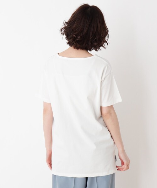 SHOO・LA・RUE（シューラルー）の「◆オトナロゴTシャツ（Tシャツ/カットソー・レディース・ライトブルー/ブラック/ホワイト系・02/03/04）」の6枚目の写真