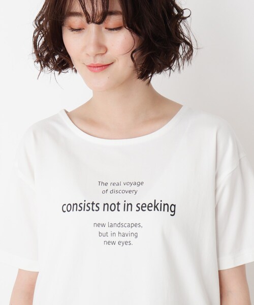 SHOO・LA・RUE（シューラルー）の「◆オトナロゴTシャツ（Tシャツ/カットソー・レディース・ライトブルー/ブラック/ホワイト系・02/03/04）」の11枚目の写真