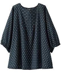 ガーゼ素材タックデザインブラウス