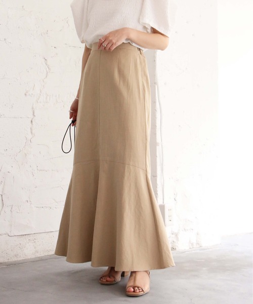 notch.（ノッチ）の「マキシマーメイドスカート（スカート・レディース・ブラック/ベージュ・TM/M）」の8枚目の写真