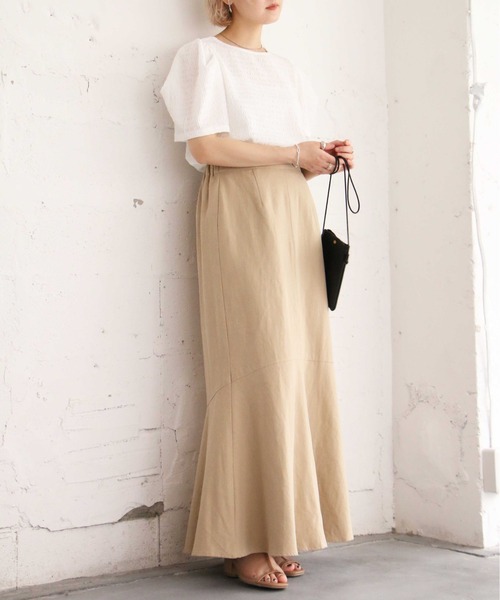 notch.（ノッチ）の「マキシマーメイドスカート（スカート・レディース・ブラック/ベージュ・TM/M）」の7枚目の写真