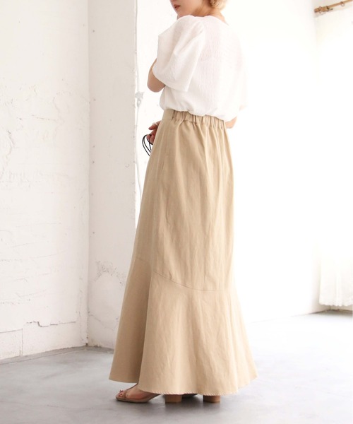 notch.（ノッチ）の「マキシマーメイドスカート（スカート・レディース・ブラック/ベージュ・TM/M）」の9枚目の写真