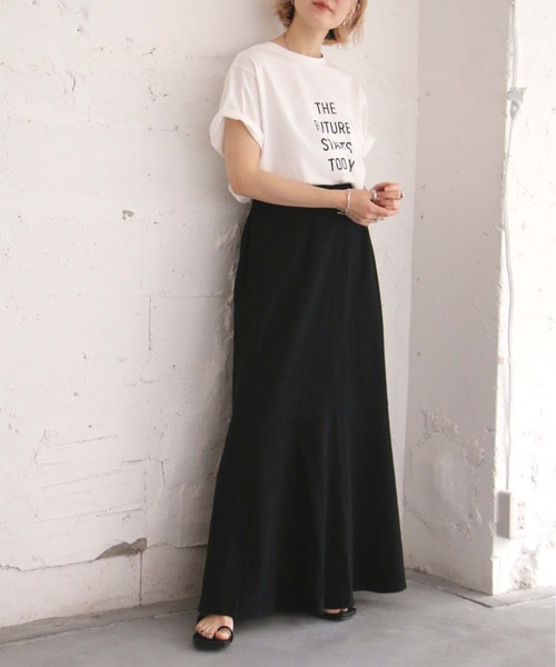 notch.（ノッチ）の「マキシマーメイドスカート（スカート・レディース・ブラック/ベージュ・TM/M）」の4枚目の写真