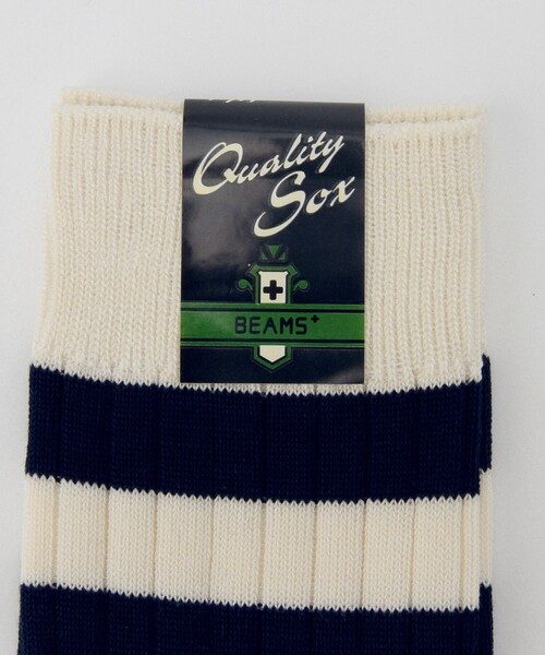 BEAMS PLUS(ビームスプラス)の「BEAMS PLUS / リブ ボーダーソックス(ソックス/靴下・メンズ・インディゴブルー/マスタード/ホワイト/ワイン/グリーン/イエロー系その他6/ブラック・ONE SIZE)」の11枚目の写真