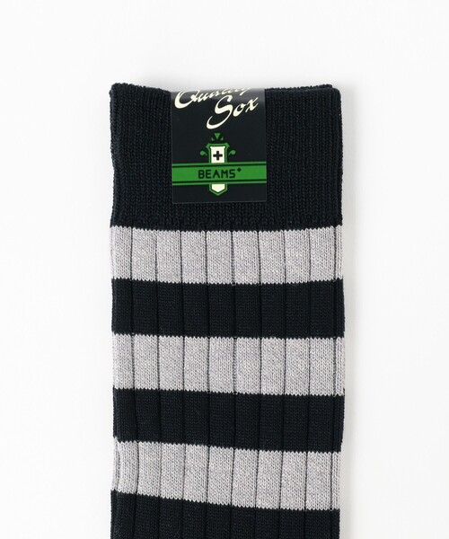 BEAMS PLUS(ビームスプラス)の「BEAMS PLUS / リブ ボーダーソックス(ソックス/靴下・メンズ・インディゴブルー/マスタード/ホワイト/ワイン/グリーン/イエロー系その他6/ブラック・ONE SIZE)」の17枚目の写真