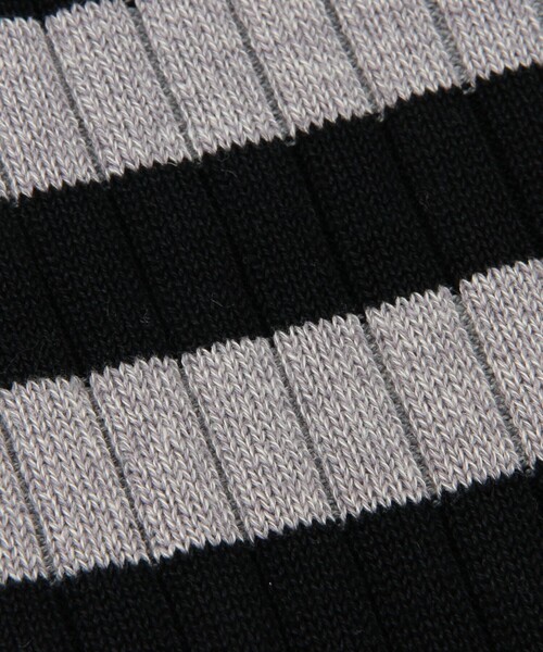 BEAMS PLUS(ビームスプラス)の「BEAMS PLUS / リブ ボーダーソックス(ソックス/靴下・メンズ・インディゴブルー/マスタード/ホワイト/ワイン/グリーン/イエロー系その他6/ブラック・ONE SIZE)」の20枚目の写真