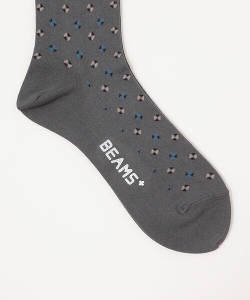 BEAMS PLUS(ビームスプラス)の「BEAMS PLUS / 小紋柄ソックス(ソックス/靴下・メンズ・チャコールグレー/ダークブラウン/ネイビー・ONE SIZE)」の6枚目の写真