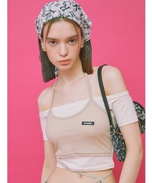 『CRANK/クランク』LAYERED OFF SHOULDER/レイヤードオフショルダートップ