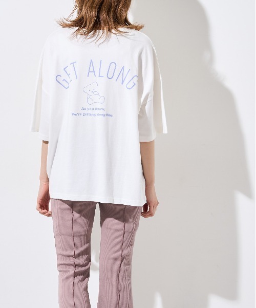 OLIVE des OLIVE（オリーブデオリーブ）の「アニマルBIGTシャツ（Tシャツ/カットソー・レディース・ベージュ/オフホワイト/ピンク/ラベンダー/スミクロ・FREE）」の9枚目の写真