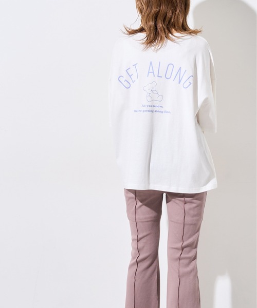 OLIVE des OLIVE（オリーブデオリーブ）の「アニマルBIGTシャツ（Tシャツ/カットソー・レディース・ベージュ/オフホワイト/ピンク/ラベンダー/スミクロ・FREE）」の10枚目の写真