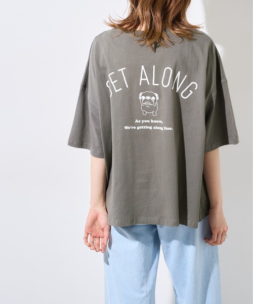 OLIVE des OLIVE（オリーブデオリーブ）の「アニマルBIGTシャツ（Tシャツ/カットソー・レディース・ベージュ/オフホワイト/ピンク/ラベンダー/スミクロ・FREE）」の12枚目の写真