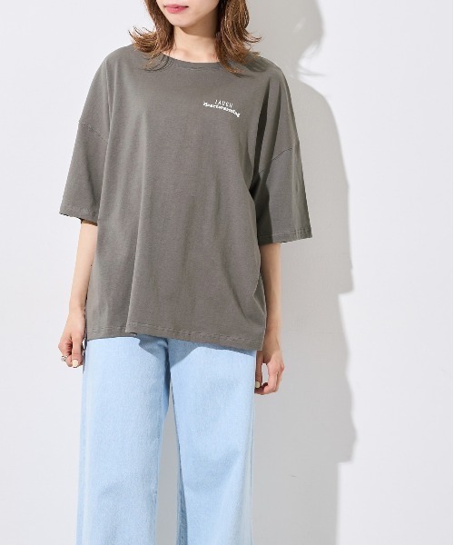 OLIVE des OLIVE（オリーブデオリーブ）の「アニマルBIGTシャツ（Tシャツ/カットソー・レディース・ベージュ/オフホワイト/ピンク/ラベンダー/スミクロ・FREE）」の14枚目の写真