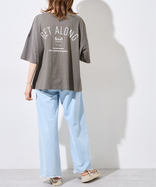 OLIVE des OLIVE（オリーブデオリーブ）の「アニマルBIGTシャツ（Tシャツ/カットソー・レディース・ベージュ/オフホワイト/ピンク/ラベンダー/スミクロ・FREE）」の17枚目の写真