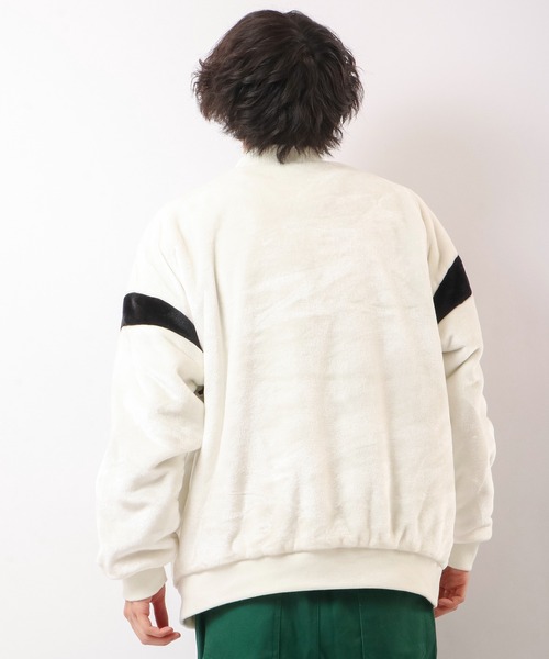 VISION STREET WEAR（ヴィジョンストリートウェア）の「VISION STREET WEAR 袖ワッペンエコファーブルゾン（ブルゾン・メンズ・ブラック/オフホワイト/ネイビー/ベージュ・L/M/LL）」の6枚目の写真