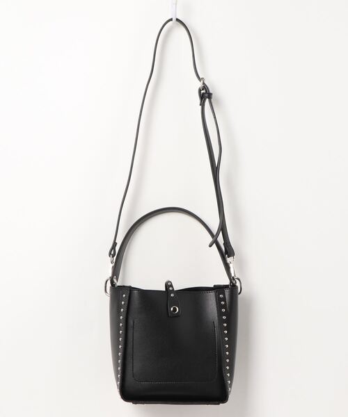 ROSE BUD(ローズバッド)の「スタッズ付ショルダーバッグ(ショルダーバッグ・レディース・ブラック/ホワイト・FREE)」の4枚目の写真