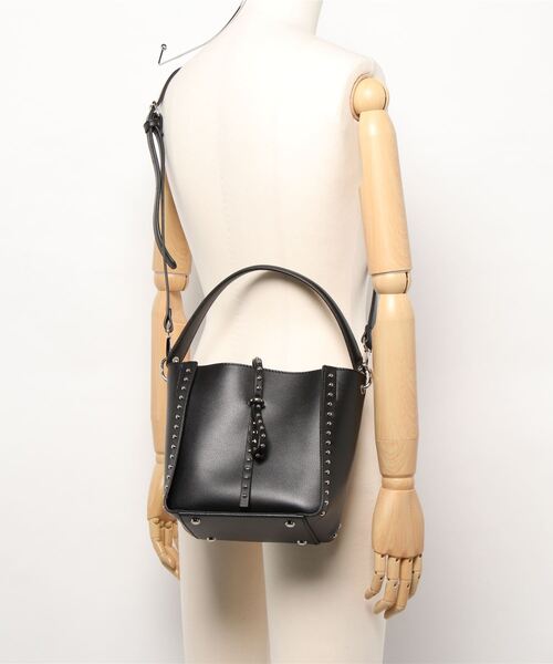 ROSE BUD(ローズバッド)の「スタッズ付ショルダーバッグ(ショルダーバッグ・レディース・ブラック/ホワイト・FREE)」の7枚目の写真