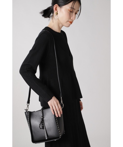 ROSE BUD(ローズバッド)の「スタッズ付ショルダーバッグ(ショルダーバッグ・レディース・ブラック/ホワイト・FREE)」の21枚目の写真
