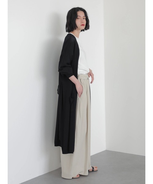 AMERICAN HOLIC(アメリカンホリック)の「ベルト付きカットワイドパンツ(その他パンツ・レディース・カーキ/ブラック/ライトベージュ/ブルー・M/L)」の10枚目の写真