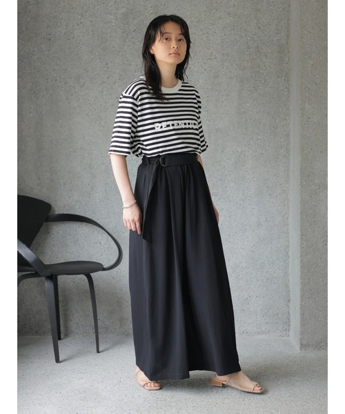 AMERICAN HOLIC(アメリカンホリック)の「ベルト付きカットワイドパンツ(その他パンツ・レディース・カーキ/ブラック/ライトベージュ/ブルー・M/L)」の14枚目の写真