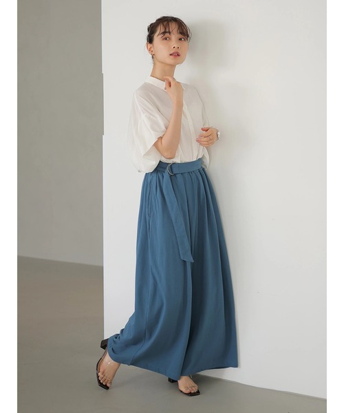 AMERICAN HOLIC(アメリカンホリック)の「ベルト付きカットワイドパンツ(その他パンツ・レディース・カーキ/ブラック/ライトベージュ/ブルー・M/L)」の12枚目の写真