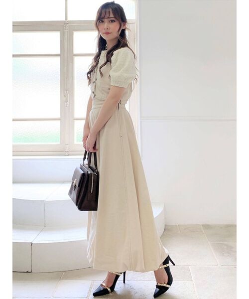 RESEXXY（リゼクシー）の「フェイクレザーポイントビスチェ【セットアップ着用可能】（キャミソール・レディース・アイボリー/インディゴブルー/ベージュ・FREE）」の8枚目の写真