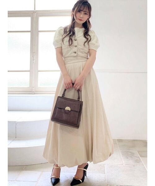 RESEXXY（リゼクシー）の「フェイクレザーポイントビスチェ【セットアップ着用可能】（キャミソール・レディース・アイボリー/インディゴブルー/ベージュ・FREE）」の9枚目の写真