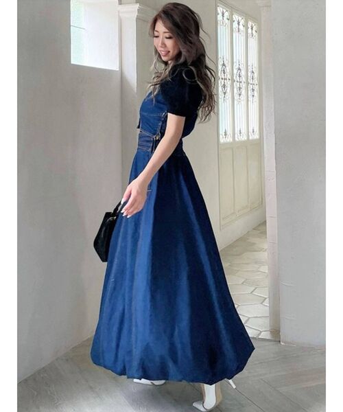 RESEXXY（リゼクシー）の「フェイクレザーポイントビスチェ【セットアップ着用可能】（キャミソール・レディース・アイボリー/インディゴブルー/ベージュ・FREE）」の13枚目の写真