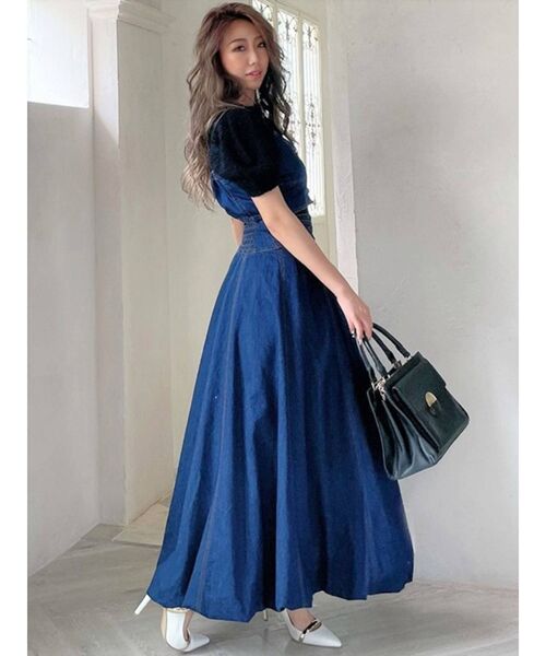 RESEXXY（リゼクシー）の「フェイクレザーポイントビスチェ【セットアップ着用可能】（キャミソール・レディース・アイボリー/インディゴブルー/ベージュ・FREE）」の15枚目の写真