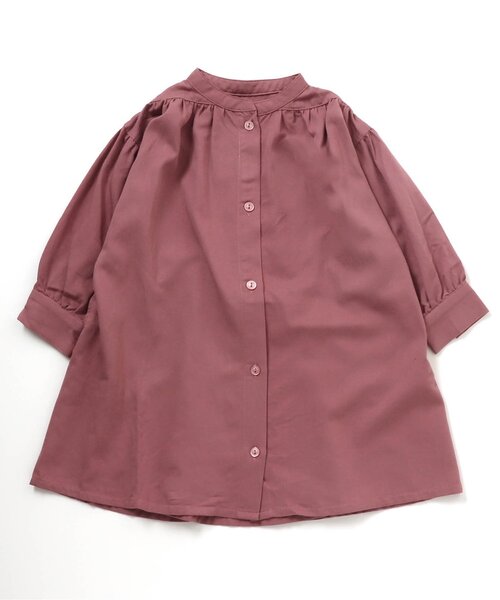 apres les cours（アプレレクール）の「バックリボンシャツワンピース（ワンピース・キッズ・キナリ/サックスブルー/ピンク・100/130/110/80/90/120/140）」の3枚目の写真