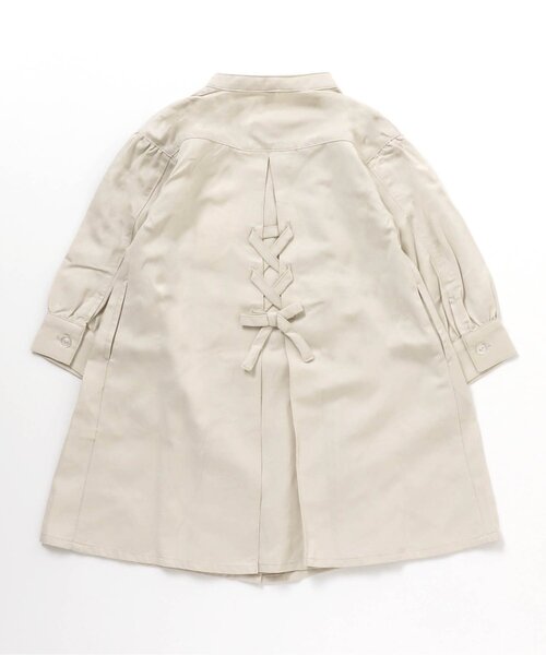 apres les cours（アプレレクール）の「バックリボンシャツワンピース（ワンピース・キッズ・キナリ/サックスブルー/ピンク・100/130/110/80/90/120/140）」の5枚目の写真