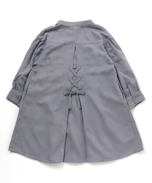 apres les cours（アプレレクール）の「バックリボンシャツワンピース（ワンピース・キッズ・キナリ/サックスブルー/ピンク・100/130/110/80/90/120/140）」の7枚目の写真