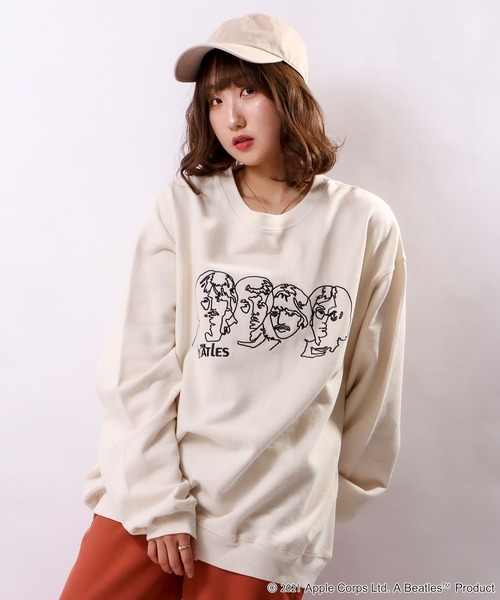 The Beatles（ザビートルズ）の「THE BEATLES プリント刺繍トレーナー（スウェット・メンズ・チャコールグレー/オフホワイト/ホワイト系その他/グレー系その他/ホワイト系その他2/グレー系その他2・LL/M/L）」の3枚目の写真