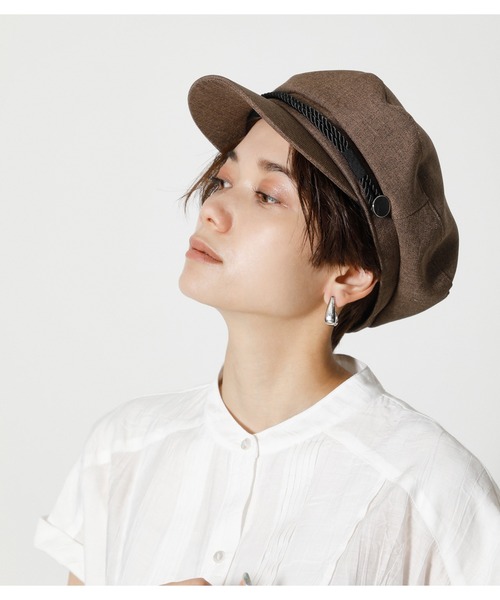 AZUL by moussy（アズールバイマウジー）の「MARINE CASQUETTE/マリンキャスケット（キャスケット・レディース・ライトベージュ/ブラック/ブラウン・FREE）」の3枚目の写真