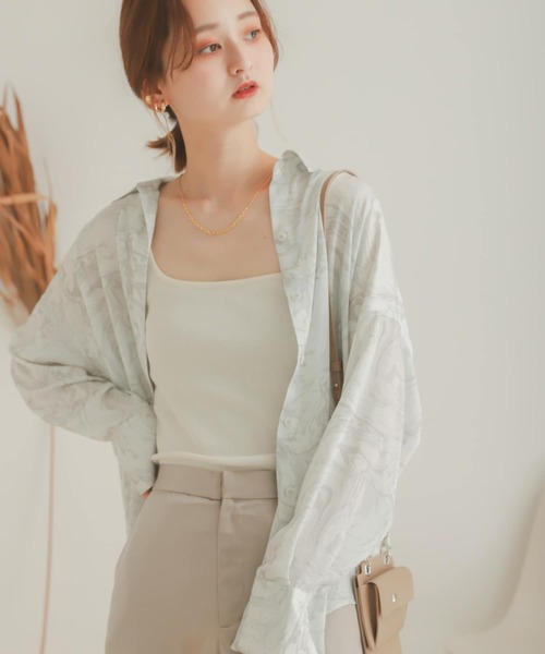 SENSE OF PLACE by URBAN RESEARCH（センスオブプレイスバイアーバンリサーチ）の「マーブルシャツ（シャツ/ブラウス・レディース・ホワイト系その他/ベージュ系その他・ONE）」の13枚目の写真