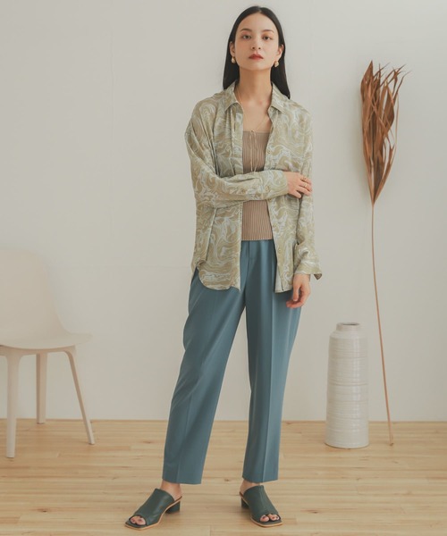 SENSE OF PLACE by URBAN RESEARCH（センスオブプレイスバイアーバンリサーチ）の「マーブルシャツ（シャツ/ブラウス・レディース・ホワイト系その他/ベージュ系その他・ONE）」の9枚目の写真