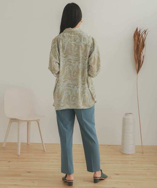 SENSE OF PLACE by URBAN RESEARCH（センスオブプレイスバイアーバンリサーチ）の「マーブルシャツ（シャツ/ブラウス・レディース・ホワイト系その他/ベージュ系その他・ONE）」の19枚目の写真