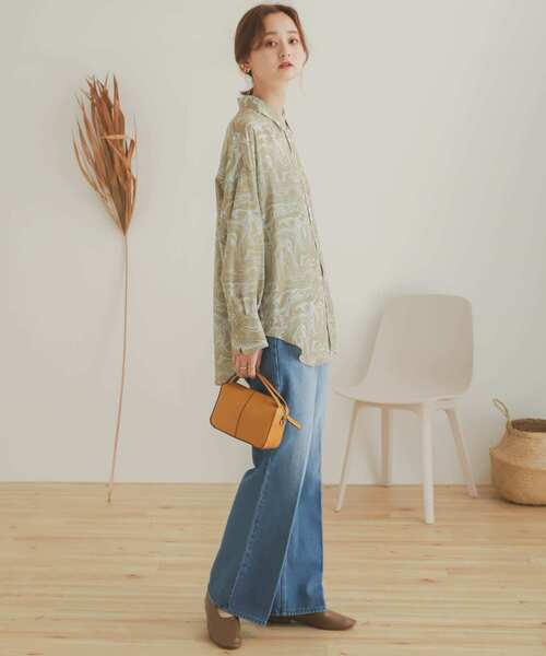 SENSE OF PLACE by URBAN RESEARCH（センスオブプレイスバイアーバンリサーチ）の「マーブルシャツ（シャツ/ブラウス・レディース・ホワイト系その他/ベージュ系その他・ONE）」の11枚目の写真