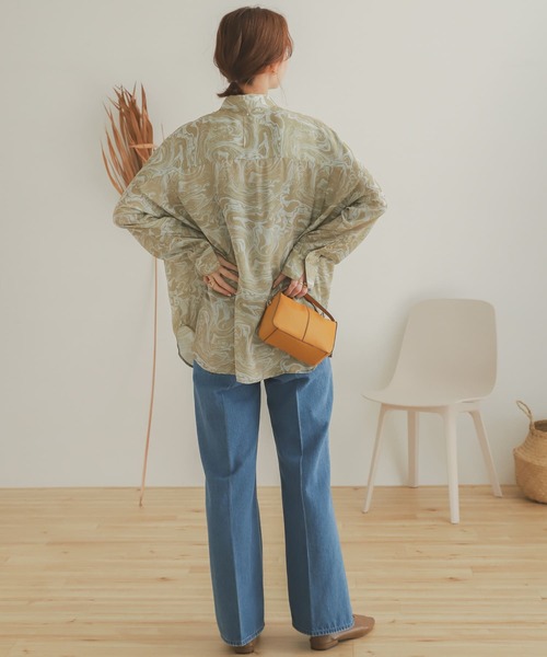 SENSE OF PLACE by URBAN RESEARCH（センスオブプレイスバイアーバンリサーチ）の「マーブルシャツ（シャツ/ブラウス・レディース・ホワイト系その他/ベージュ系その他・ONE）」の21枚目の写真