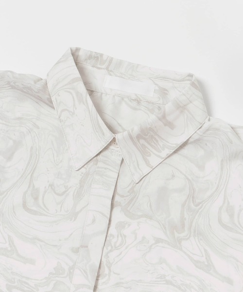 SENSE OF PLACE by URBAN RESEARCH（センスオブプレイスバイアーバンリサーチ）の「マーブルシャツ（シャツ/ブラウス・レディース・ホワイト系その他/ベージュ系その他・ONE）」の22枚目の写真
