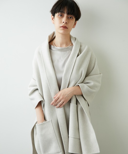 Whim Gazette(ウィムガゼット)の「リバーケープ(その他アウター・レディース・ライトグレー/ダークブラウン・FREE)」の22枚目の写真