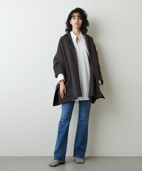 Whim Gazette(ウィムガゼット)の「リバーケープ(その他アウター・レディース・ライトグレー/ダークブラウン・FREE)」の5枚目の写真