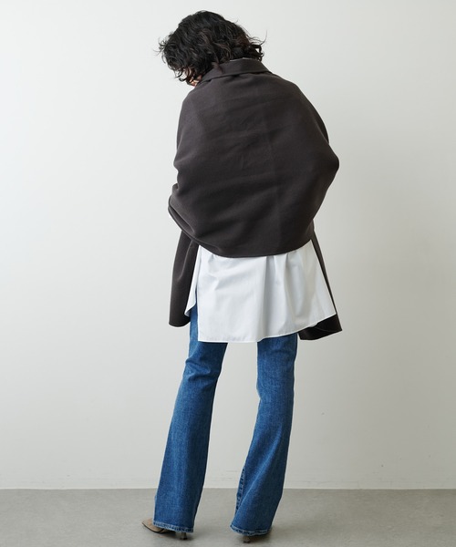 Whim Gazette(ウィムガゼット)の「リバーケープ(その他アウター・レディース・ライトグレー/ダークブラウン・FREE)」の12枚目の写真