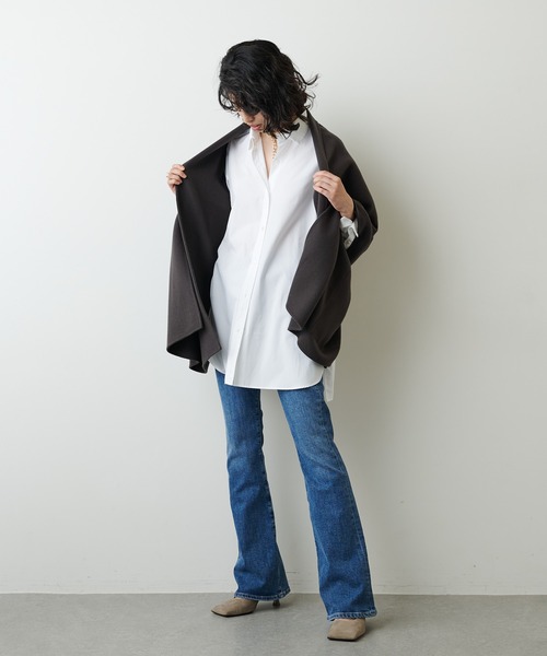 Whim Gazette(ウィムガゼット)の「リバーケープ(その他アウター・レディース・ライトグレー/ダークブラウン・FREE)」の19枚目の写真