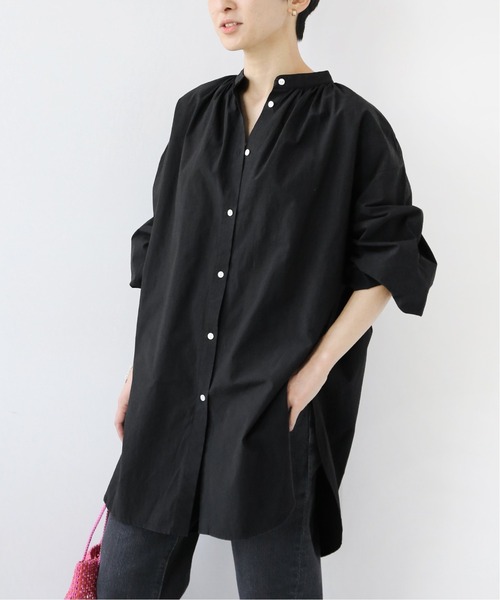 JOURNAL STANDARD relume（ジャーナルスタンダード　レリューム）の「コットンタイプライターギャザーブラウス◆（シャツ/ブラウス・レディース・ホワイト/ブラック/ブルー・FREE）」の2枚目の写真